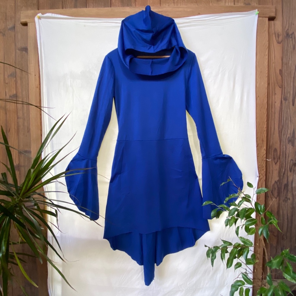 Never worn hooded dress with lace up detail